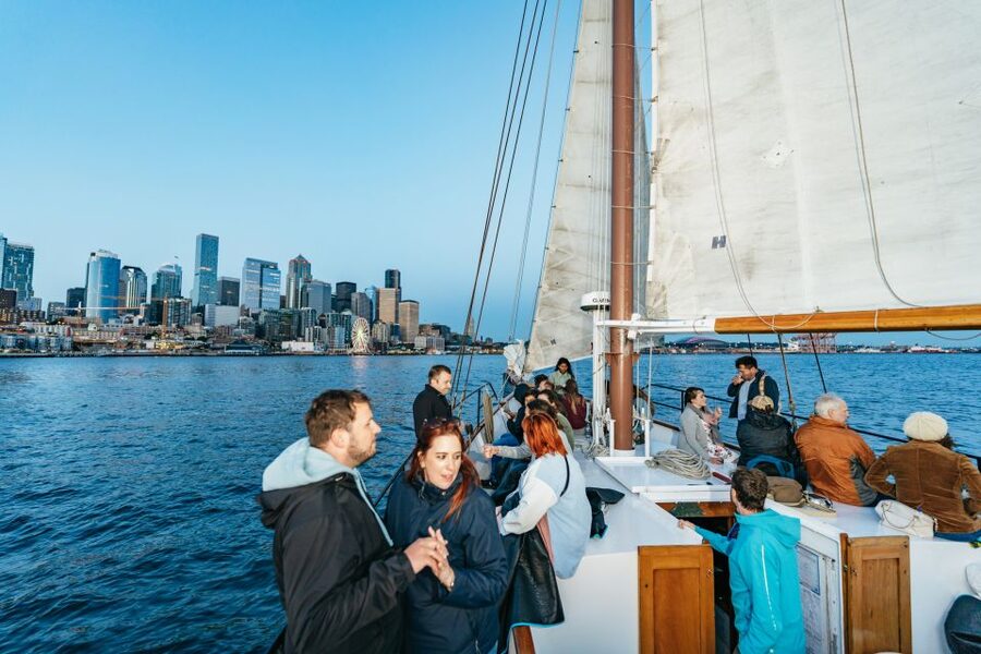 Seattle: Tall Sailboat Sunset Harbor Cruise - Seattle’s skyline from the water