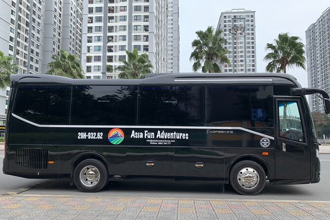 Shuttle Bus Transfer from Hanoi to Halong Bay - The modern bus and small-group setup