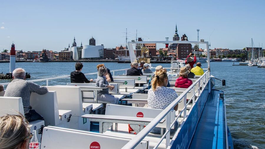 Stralsund: 1-Hour Harbor Cruise - Heading north toward Danhölm and the Rügen Bridge