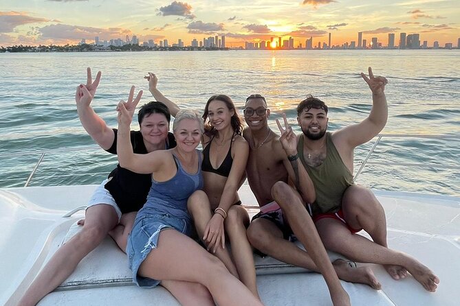 Sunset and Night Cruise of the Miami Bay Skyline on a Yacht - After dark, Miami becomes a wall of lights