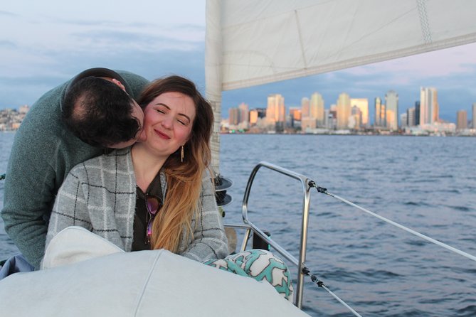 Sunset Sail Along the San Diego Skyline - The USS Midway view from the bay