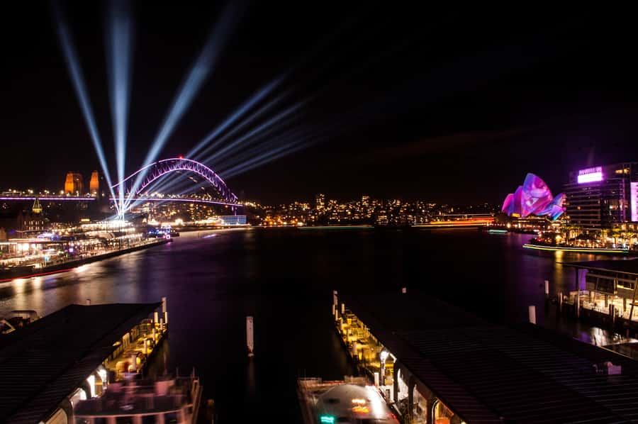 Sydney: Vivid Festival of Light Harbor Cruise with Dinner - How the price compares with a typical Vivid night