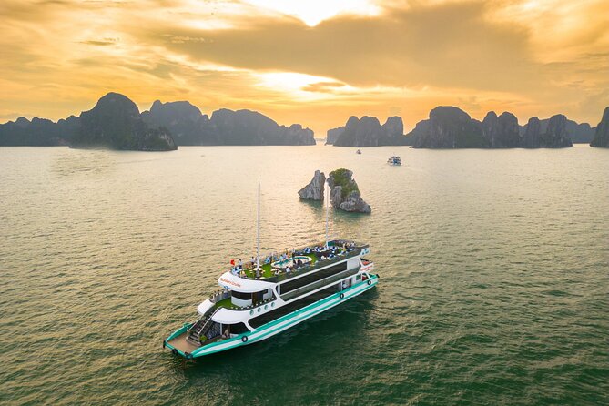 The Best 5 Star Halong Bay Cruise with Buffet,pool, Sunset Party - Checking in at Tuan Chau Marina at 11:30