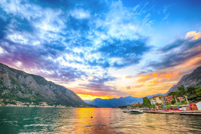 The Grand Boka Tour:Blue Cave, Lady of the Rocks & Submarine Base - Perast from the water