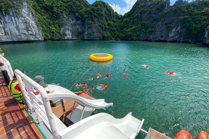 The Halong Catamaran Premium Day Cruise From Ha Long Bay - Frog Pond and the Lan Ha Bay swim stop