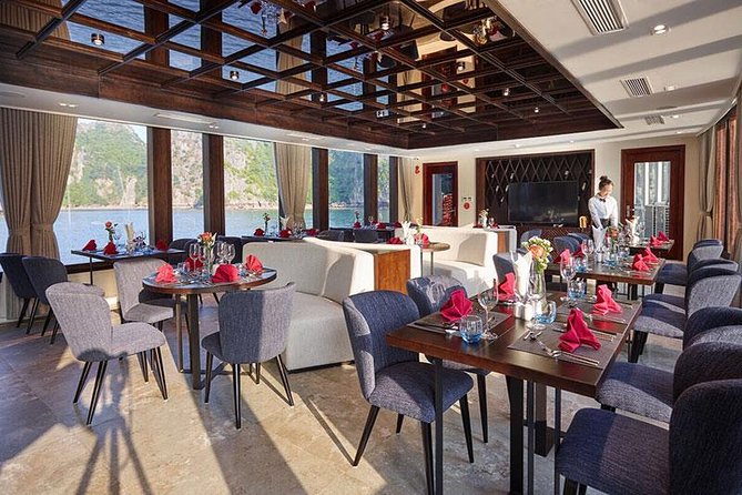 The Most Luxurious Ha Long Bay 1 Day Trip - Jadesails Cruise - The sunset deck party before 5:45 p.m.
