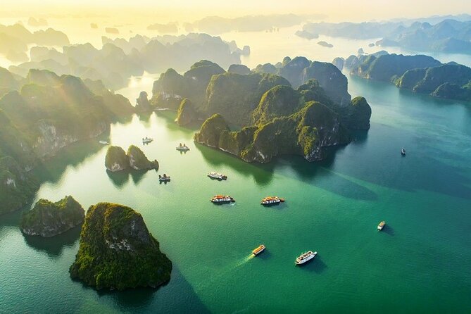 Top 1 Ha Long-Lan Ha Bay Luxury 5 Star Cruises & Balcony Cabin - The Hanoi Pickup and Long Road to the Pier