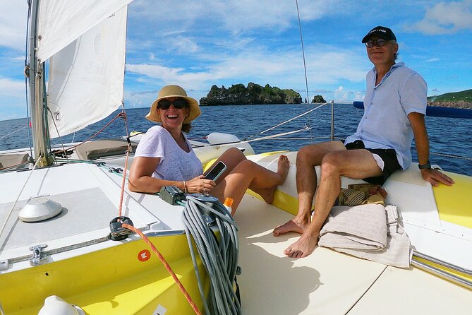 Two Hours of Sailing and Relaxation in the Bay of Saintes - Hoisting the sails and taking the helm