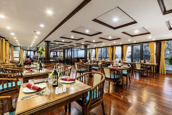 Verdure Lotus Grandeur Cruise 5 Star Halong Bay 2 days 1 night - Ti Top Island for the view and a swim