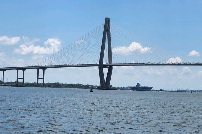 White point Battery and River Run through Charleston Harbor Boat - Returning past Waterfront Park